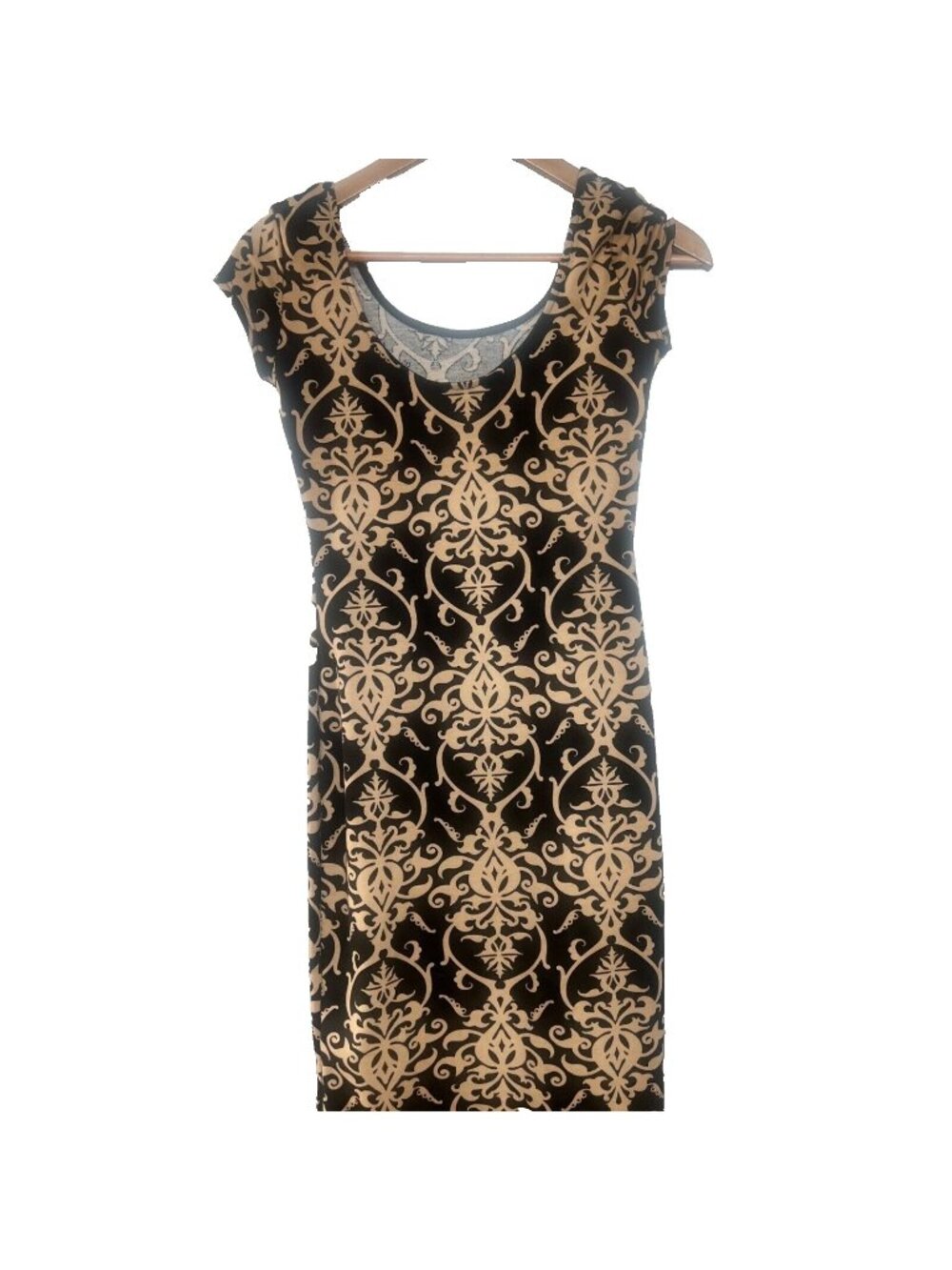 Bodycon style dress, size small, form fitting, cap sleeves, date night